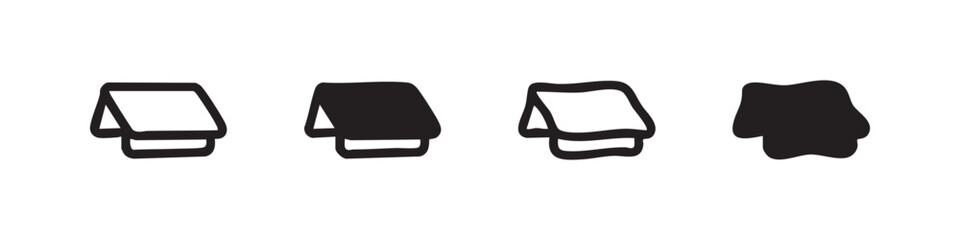 Set of 4 table tent icon variations with different styles © liubomir118809