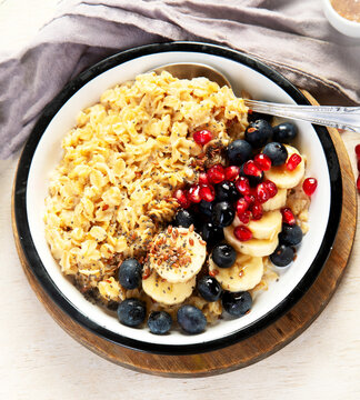 Concept for a healthy vegan meal for breakfast.
