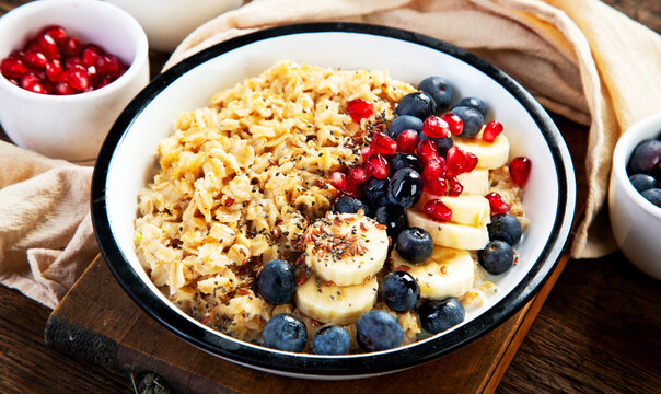 Concept for a healthy vegan meal for breakfast.