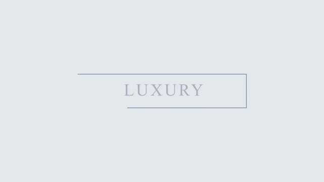 Elegant Luxury wordmark in a minimalist sophisticated design with a subtle border ideal for high-end branding premium products and exclusive services