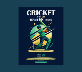 Cricket player hitting ball with bat © MdAzizul
