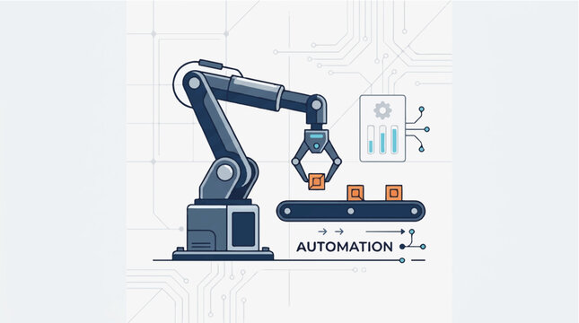Industrial robotic arm, automation technology, manufacturing process, robotic automation