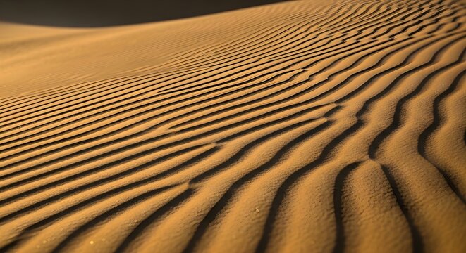 Sand Dune Wave Pattern Texture in Desert Landscape