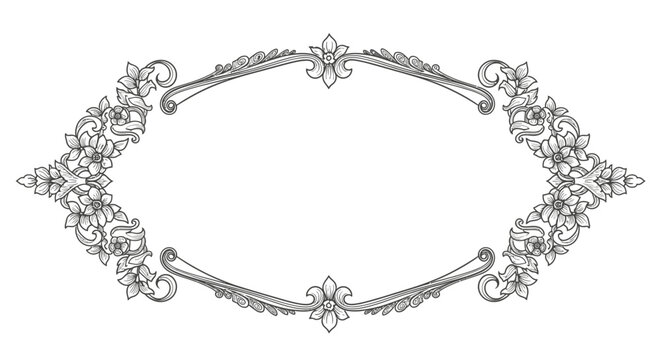 Intricate Metalwork Ornate Circular Frame.