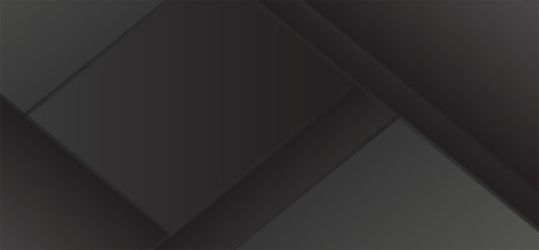 Abstract black geometric background with overlapping diagonal lines and shadows. vektor illustration