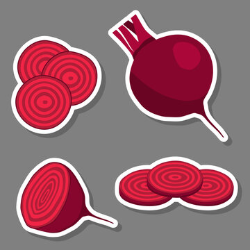 Set tasty natural eco product vegetable beetroot