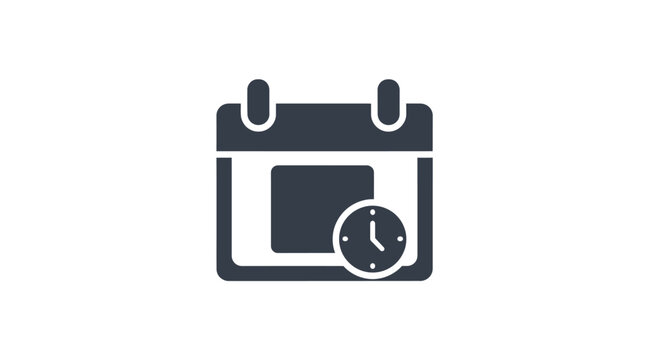Wall Calendar With Clock.