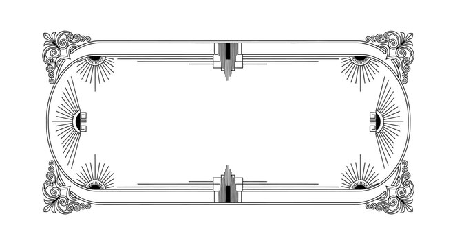 Ornate Metallic Decorative Border Frame.