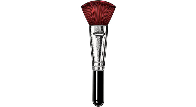 makeup brush vector illustration