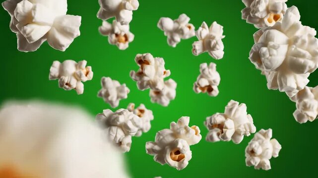 Popcorn Kernels Suspended in Air symbolizing conceptual art and dynamic energy