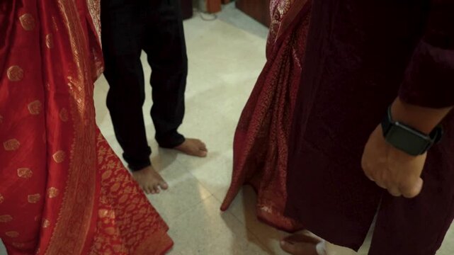 taking blessings from elders by touching their feet, Indian Parents, Indian culture
