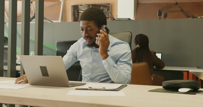 Driven entrepreneur handling correspondence and documentation efficiently
