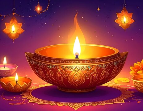 Diwali Festival Lights and Decorations.