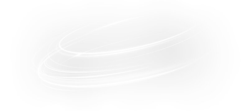 Abstract White Twirl Light Rings with High Speed Glow Effect