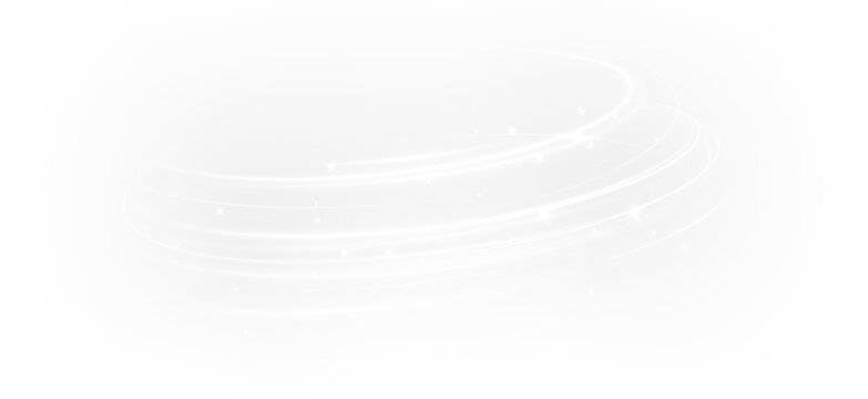 Abstract White Twirl Light Rings with High Speed Glow Effect