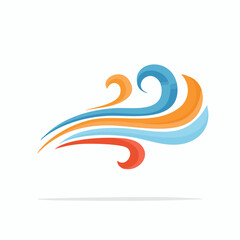 Fototapeta premium Abstract Swirls of Color Representing Wind or Flow