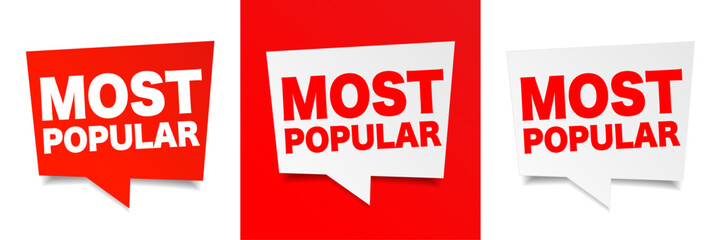 Most popular on speech bubble © Brad Pict