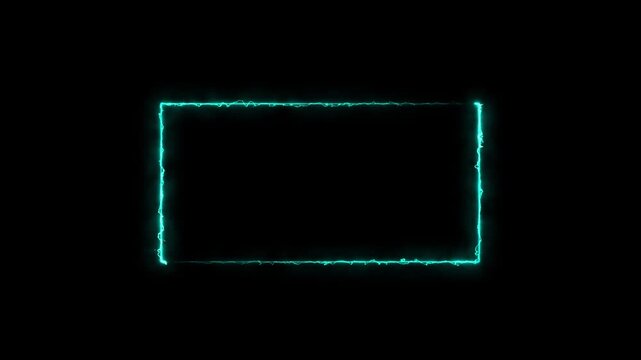 Animation of glowing neon rectangles abstract background. abstract glowing blue neon rectangle border frame. tow ton rectangle picture frame concept