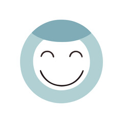 Obraz premium Minimalist Happy Smiley Face Icon