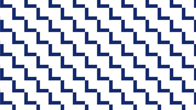 Seamless Looping Blue Geometric Zigzag Pattern Animation