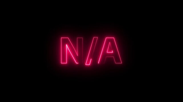 Pink neon N/ A text on black background