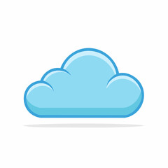 Fototapeta premium Stylized Blue Cloud Icon