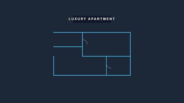Minimalist outline floor plan of a luxury apartment a simple vector layout ideal for real estate presentations property development and architectural design concepts