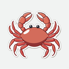 Fototapeta premium Cartoon Crab Illustration