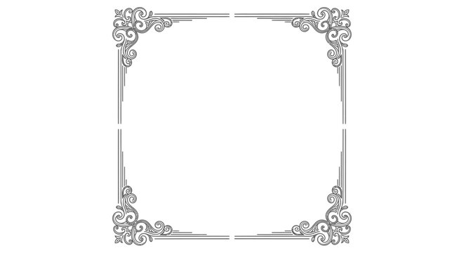 Ornate Metal Decorative Square Frame.