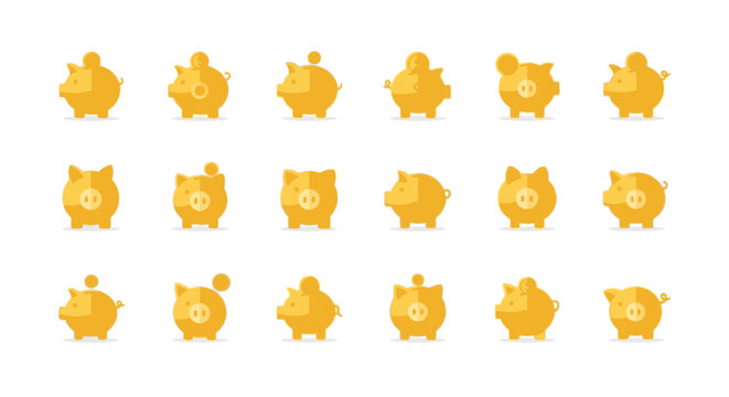 Piggy banks in a row.
