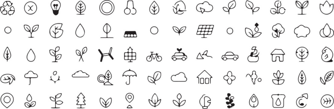 Transport and urban living icons for sustainability