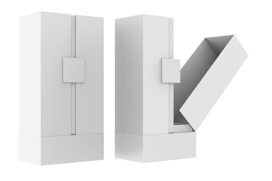Double Side Box For Skincare Products, Packaging Magnetic Close Paper Gift Box. 3d illustration