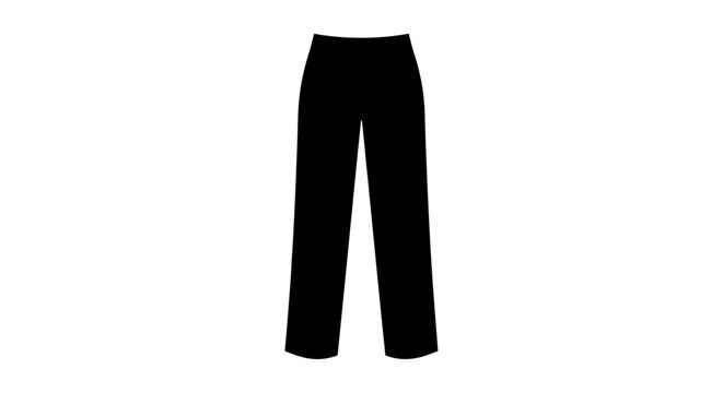 Black pants isolated on white.