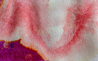 Fototapeta premium Abstract Red Pink Watercolor Texture on Paper