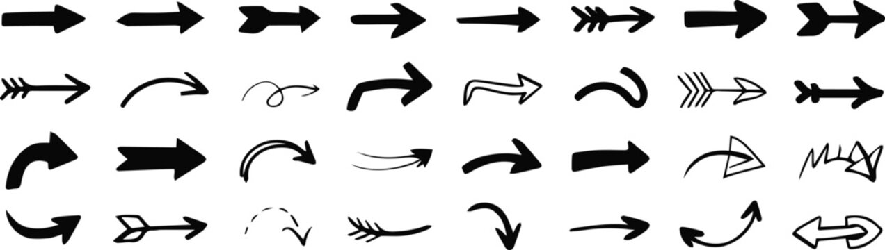 Arrow sketches for stationery elements