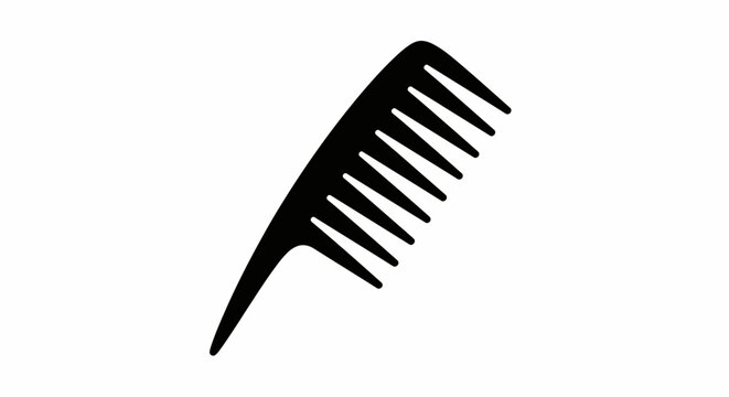 Black Plastic Wide Tooth Comb.