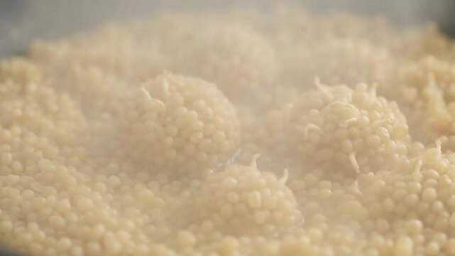 Millet grains in a pile.