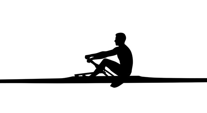 Man Rowing a Single Scull.