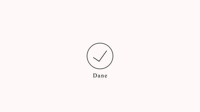 Clean check mark icon animation isolated on white  and black background, approval symbol.