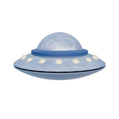 Fototapeta premium Flying Saucer UFO 3D Illustration