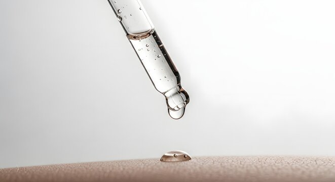 Droplet falling onto textured surface macro action shot