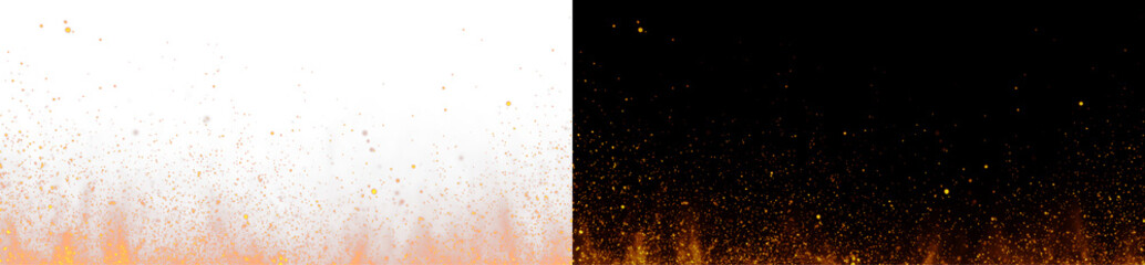 Fire sparks and flames swirl into a vivid glowing blaze, flowing chaos adds heat, power and intense visual explosion effect png © ALEXA