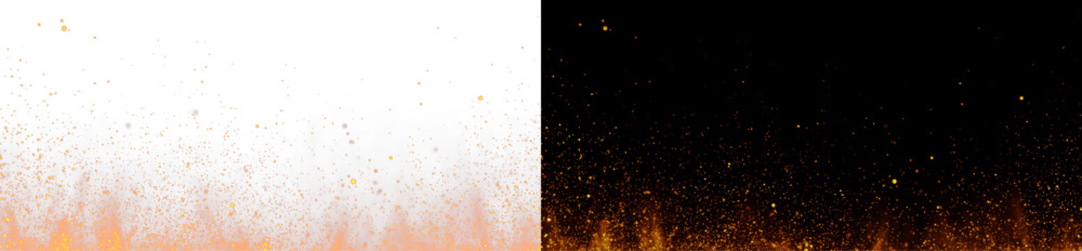 Fire sparks and flames swirl into a vivid glowing blaze, flowing chaos adds heat, power and intense visual explosion effect png