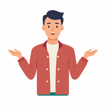 Man Shrugging with Open Palms