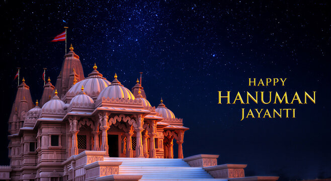 Beautifully illuminated temple architecture with night sky background celebrating a joyful festival occasion