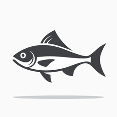 Obraz premium Fish Icon Vector Silhouette - Simple and Elegant Aquatic Animal Graphic