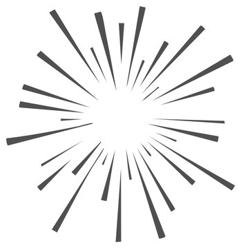 Radial Burst Lines Graphic Design Element