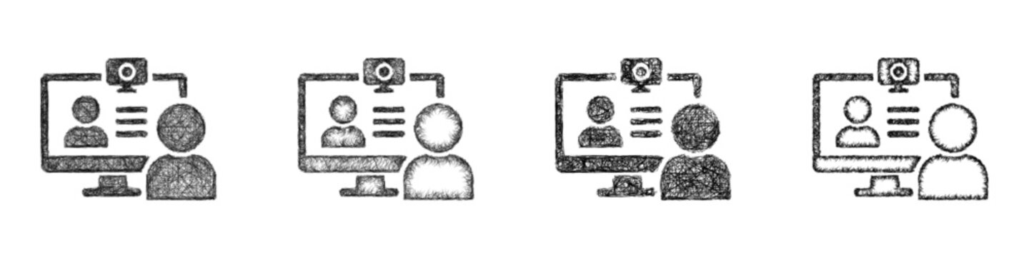 Sketch proctoring icon design set