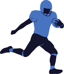 Fototapeta premium American Football Player Running Fast.