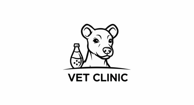 A playful dog icon sits beside a bubbling potion, labeled "Vet Clinic